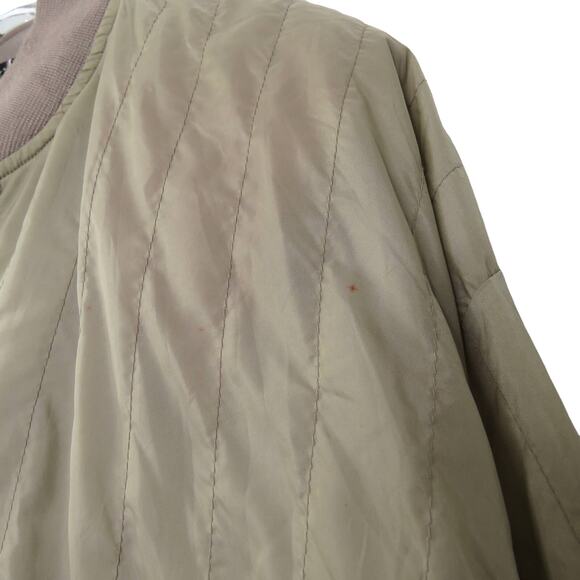 1980s Vintage Brown Snakeskin Reversible Bomber Jacket Large - Picture 7 of 10